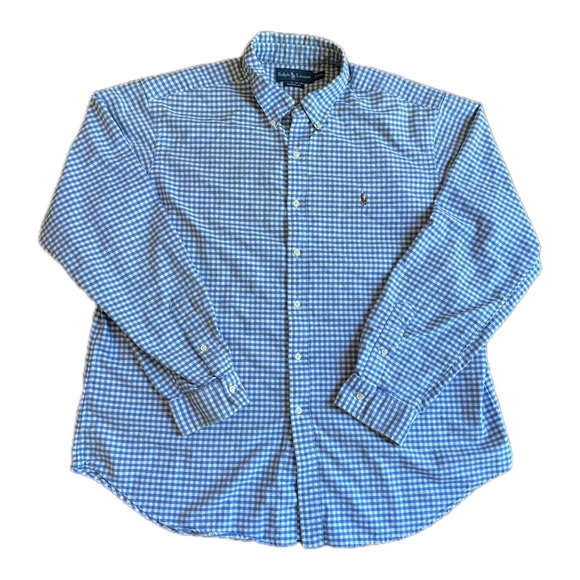 Polo by Ralph Lauren Blue Checkered Men's Shirt Sz XXL - Picture 1 of 7